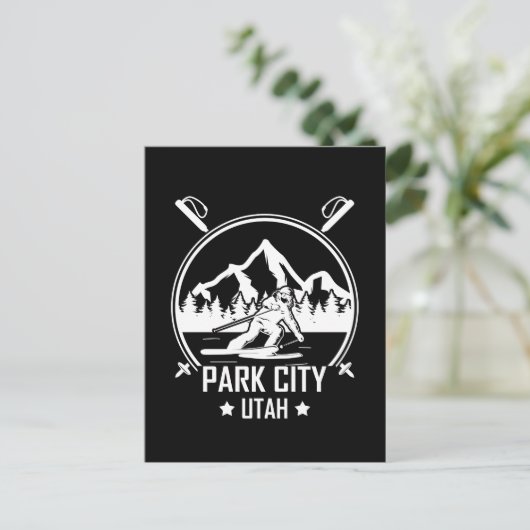 Park City Utah skiën Briefkaart (Staand voorkant)