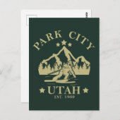 Park City Utah skiën Briefkaart (Voorkant / Achterkant)