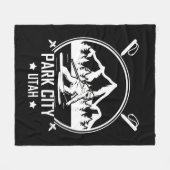 Park City Utah skiën Fleece Deken (Voorkant (Horizontaal))