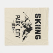 Park City Utah skiën Fleece Deken (Voorkant (Horizontaal))