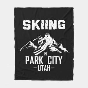 Park City Utah skiën Fleece Deken