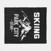 Park City Utah skiën Fleece Deken (Voorkant (Horizontaal))