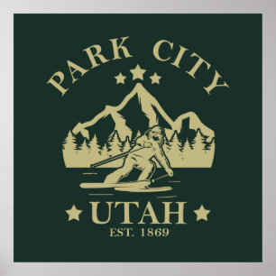 Park City Utah skiën Poster