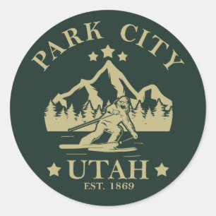 Park City Utah skiën Ronde Sticker