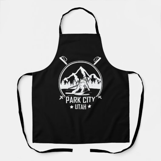 Park City Utah skiën Schort (Voorkant)