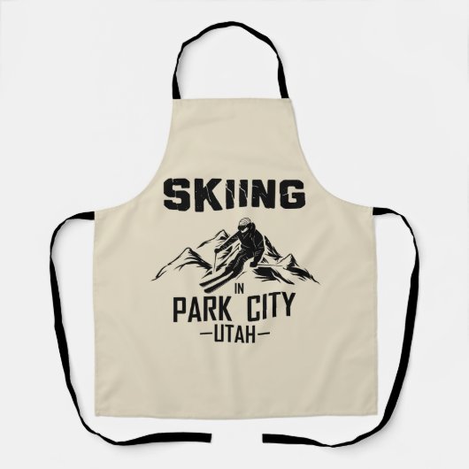 Park City Utah skiën Schort (Voorkant)