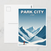 Park City Utah Skiën Skier Reizen Briefkaart (Voorkant / Achterkant)