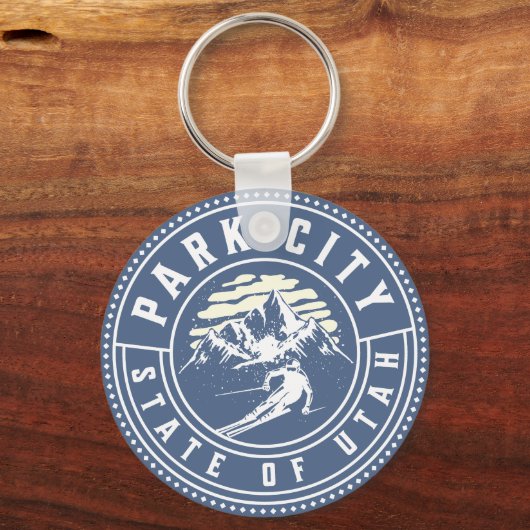 Park City Utah  skiën Sleutelhanger (Achterkant)