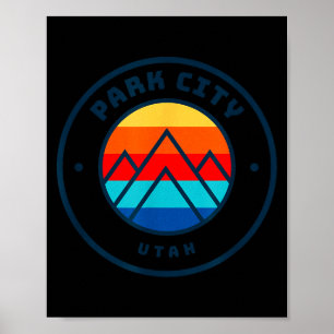 Park city utah skiën snowboarden ski familie vakan poster