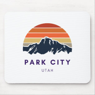 Park City Utah Skiën Snowboarden Wandelaars Utah G Muismat
