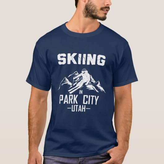 Park City Utah skiën T-shirt (Voorkant)
