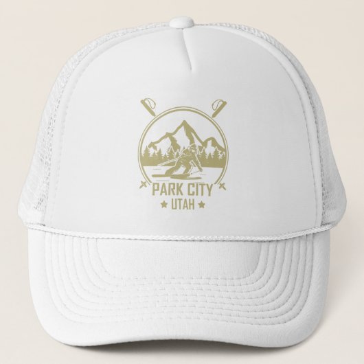 Park City Utah skiën Trucker Pet (Voorkant)