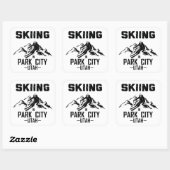 Park City Utah skiën Vierkante Sticker (Vel)