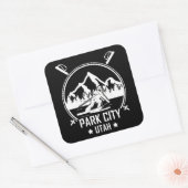 Park City Utah skiën Vierkante Sticker (Envelop)