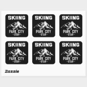 Park City Utah skiën Vierkante Sticker (Vel)