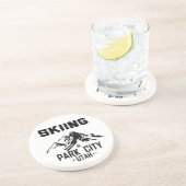 Park City Utah skiën Zandsteen Onderzetter (Zijkant)