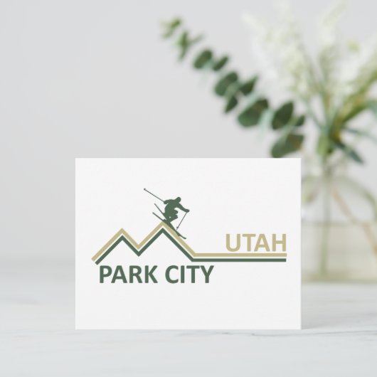 Park city Utah skigebied Feestdagenkaart (Staand voorkant)