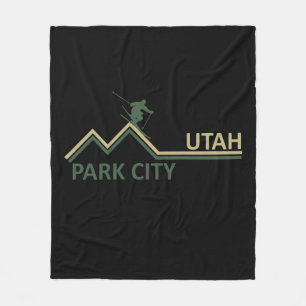 Park city Utah skigebied Fleece Deken