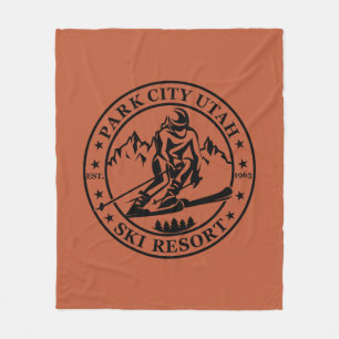 Park city Utah skigebied Fleece Deken