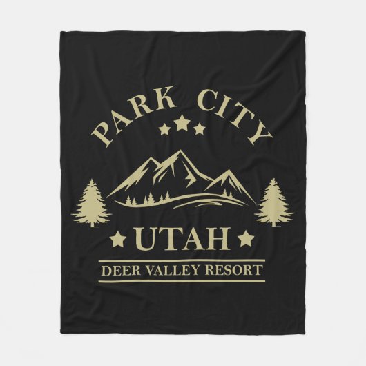 Park city Utah skigebied Fleece Deken (Voorkant)