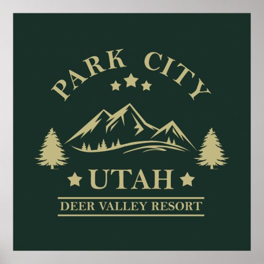 Park city Utah skigebied Poster (Voorkant)