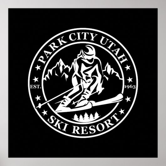Park city Utah skigebied Poster (Voorkant)