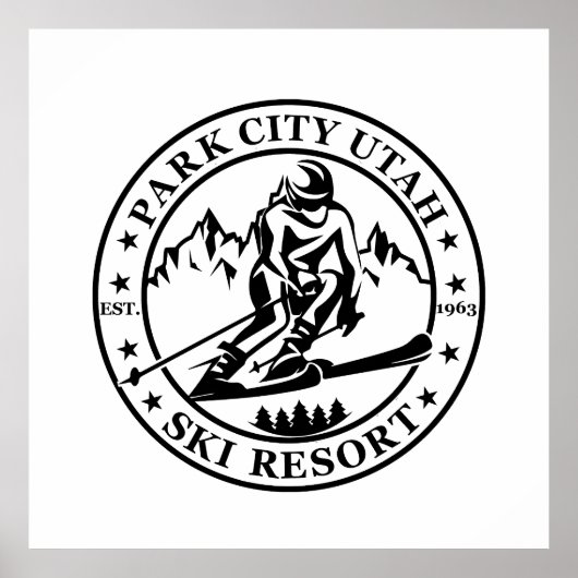 Park city Utah skigebied Poster (Voorkant)