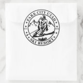 Park city Utah skigebied Ronde Sticker (Tas)