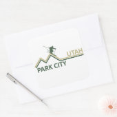 Park city Utah skigebied Vierkante Sticker (Envelop)