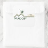 Park city Utah skigebied Vierkante Sticker (Tas)