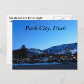 Park City Utah Skiing Briefkaart (Voorkant / Achterkant)