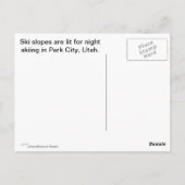 Park City Utah Skiing Briefkaart (Achterkant)