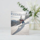 Park city Utah Skiing Briefkaart (Staand voorkant)