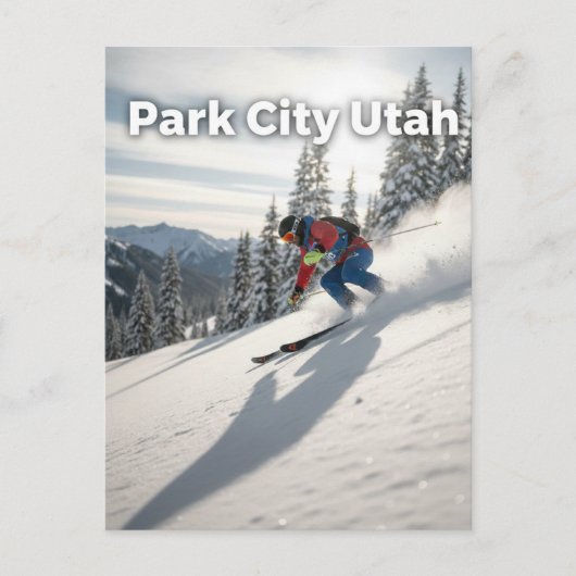 Park city Utah Skiing Briefkaart (Voorkant)