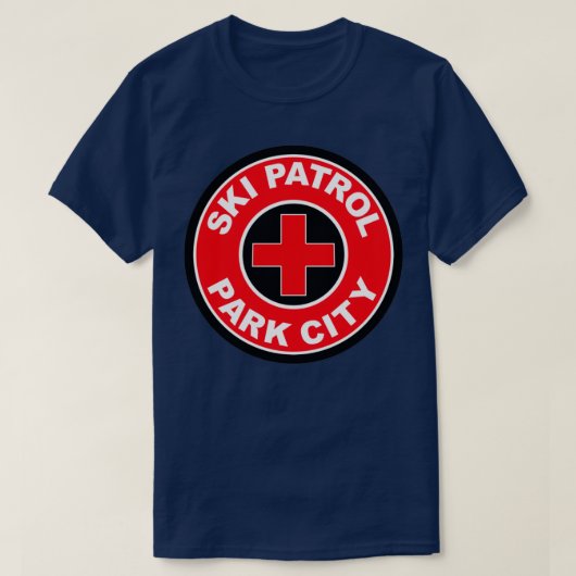 PARK CITY UTAH Skiing Ski Patrol Mountain Art T-shirt (Design voorkant)