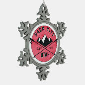 Park City Utah Skiing Ski Tin Sneeuwvlok Ornament (Links)