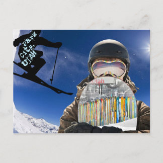 Park City, Utah Snowboard & Ski Briefkaart