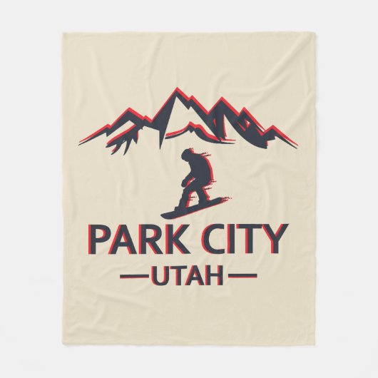 Park city Utah snowboarden Fleece Deken (Voorkant)