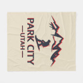 Park city Utah snowboarden Fleece Deken (Voorkant (Horizontaal))