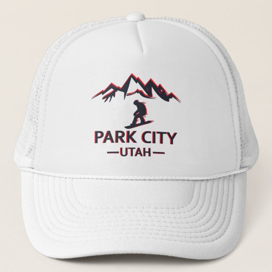 Park city Utah snowboarden Trucker Pet (Voorkant)