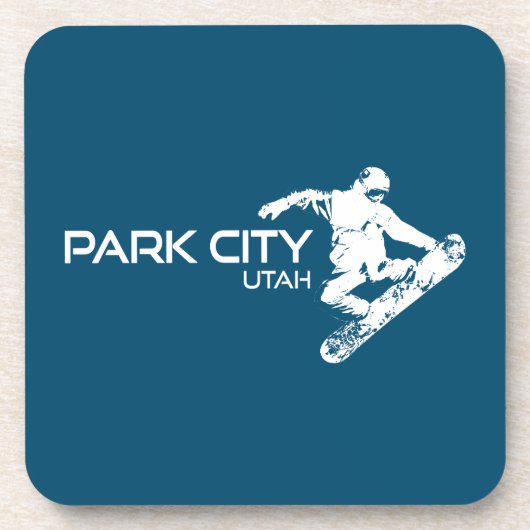 Park City Utah Snowboarder Bier Onderzetter (Voorkant)