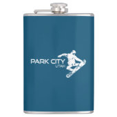 Park City Utah Snowboarder Heupfles (Voorkant)