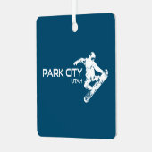 Park City Utah Snowboarder Metalen Ornament (Voorkant links)