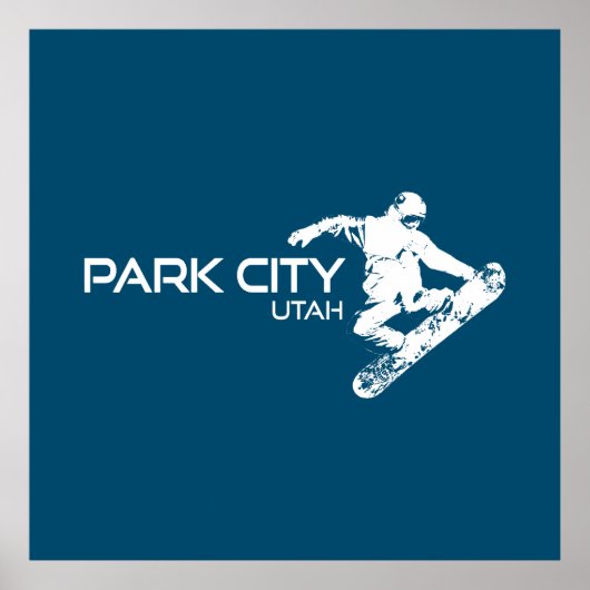 Park City Utah Snowboarder Poster (Voorkant)