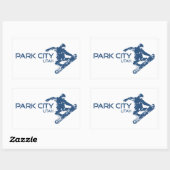Park City Utah Snowboarder Rechthoekige Sticker (Vel)