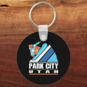 Park City Utah - snowboarder Sleutelhanger (Voorkant)