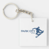 Park City Utah Snowboarder Sleutelhanger (voorkant)