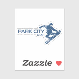 Park City Utah Snowboarder Sticker