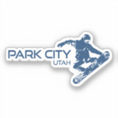Park City Utah Snowboarder Sticker (Voorkant)