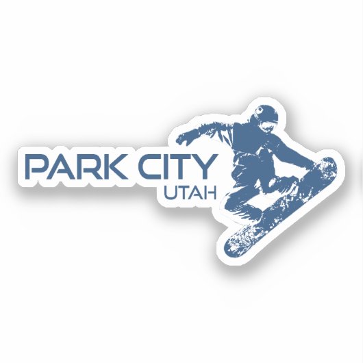 Park City Utah Snowboarder Sticker (Voorkant)